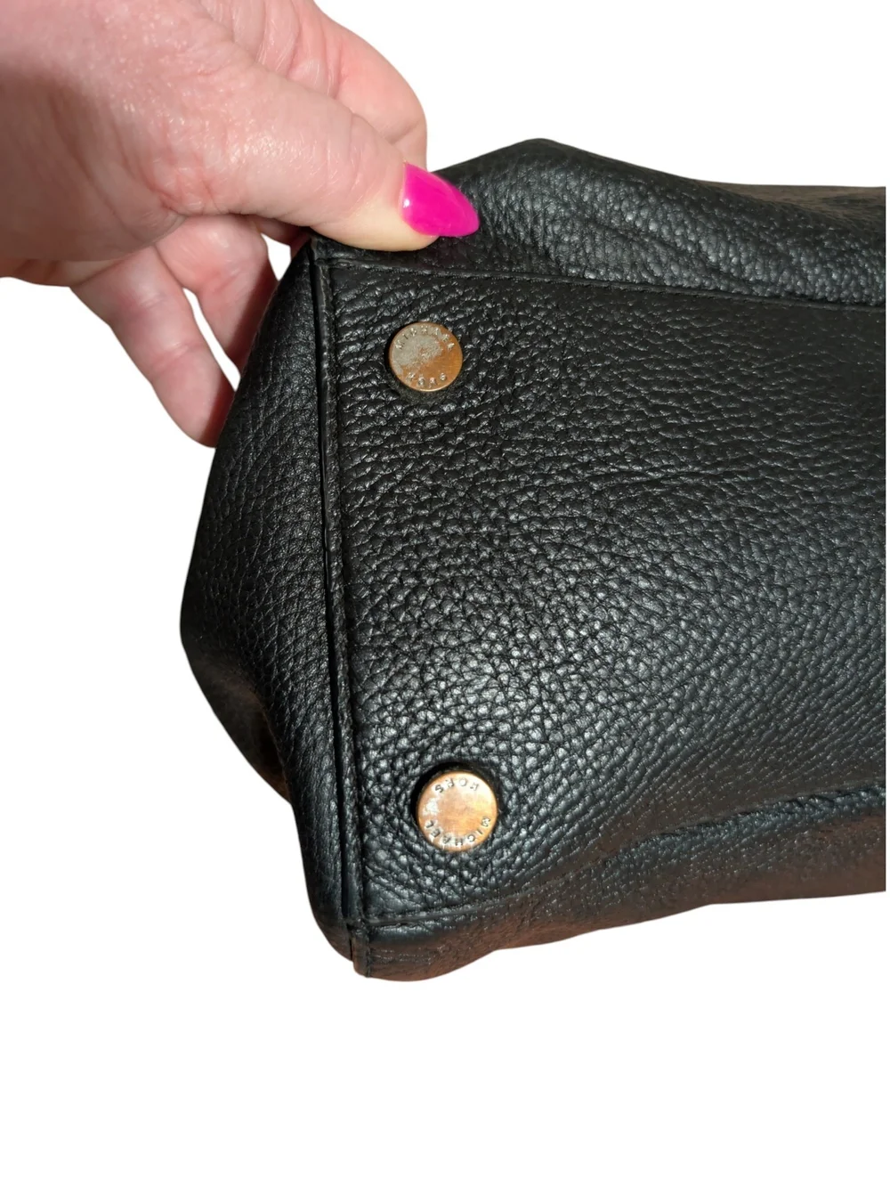Michael Kors Black Pebbled Leather Satchel with Leopard Strap